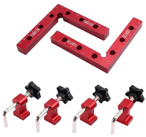 Sxmrmnx Abrazadera de posicionamiento en ángulo recto para carpintero, abrazadera de posicionamiento de ángulo recto, abrazadera de fijación de placa de posicionamiento cuadrada, abrazadera de ángulo