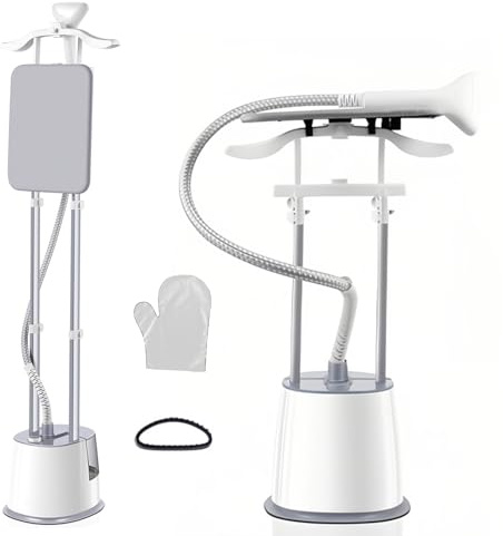 Defroisseur Vertical,Steamer Defroisseur,2000 W 45g/min,Réservoir D'eau de 2.5 Litres,Réglable en Hauteur, Elimine Les plis et Fonctionne sur Tous Les Tissus