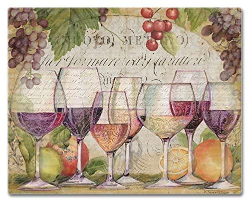 CounterArt Wine Country 3mm Tempered Glass Cutting Board 15β x 12β