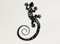 DEKADRON Ar t- Lézard - Silhouette murale 3D en métal - Décoration murale en métal pour la maison, le bureau, la chambre à coucher, le salon - Sculpture (28 x 46 cm)