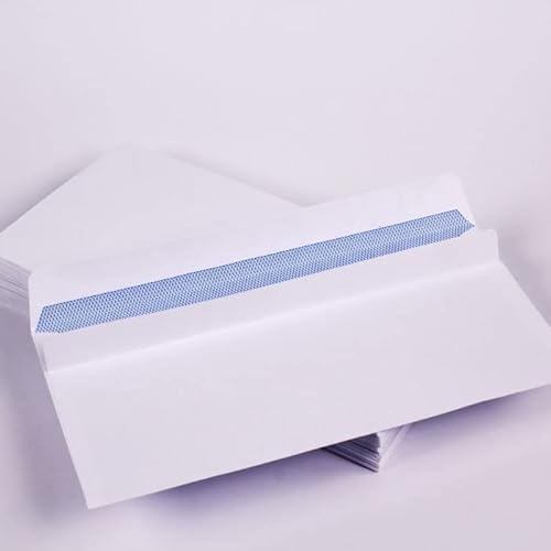 JKG® 50 x DL White ENVELOPES - Small Self Seal Wallet Envelopes PR | Letter Envelopes | A4 A5 Letters, No Window Mail Posting Supplies | 25/50/100 DL White Mailing [110mm x 220mm]