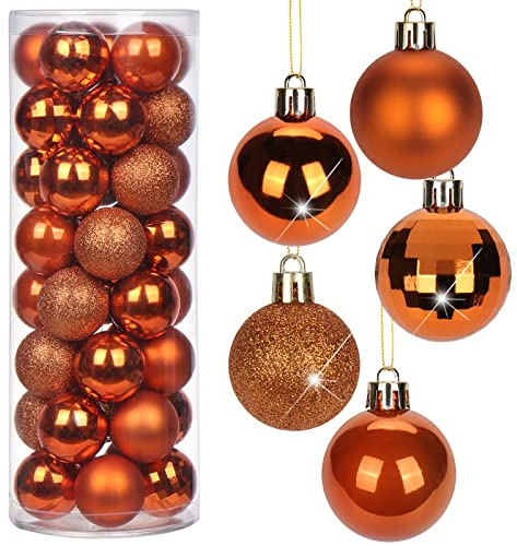 4CM Weihnachtsdeko Weihnachtskugeln, 40 Stücke Bruchsiche Christbaumkugeln Ornamente Weihnachtsbaumschmuck für Weihnachtsbaum Christbaumkugeln Weihnachtsdekoration Kugeln