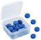 LICQIC 10 Pcs Blue Diamond Cue Tips, 10 mm Pool Queue Tips with Plastic Storage Box for Pool Cues and Snooker, Blue