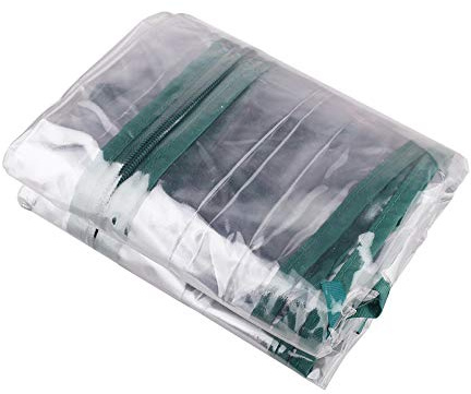 2/3/4/5 Ersättningsskydd för Växthus med Upprullbar Dragkedjedörr Mini-växthus Transparent PVC-överdrag Regntätt Hus Frostskyddsisoleringsfilm för Växter (ram Ingår EJ)(5 nivåer)
