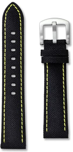 Cinturino per orologio in tela di tela vela, nylon di alta qualità, 18 mm, 20 mm, 22 mm, 24 mm, nero, grigio, bianco, blu, giallo, arancione, rosso, cuciture, classico, cinturino di ricambio per vela