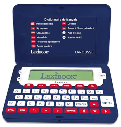 Lexibook - Dictionnaire électronique de Poche français LAROUSSE, définitions, synonymes, conjugaison, correcteur d’orthographe, D860FR