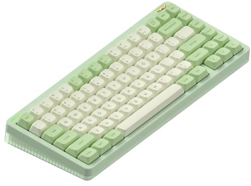 nuphy Halo75 V2 Kyeboard de jeu, 75 % sans fil clavier Bluetooth remplaçable à chaud, clavier rétroéclairé RGB 83 Kyes, compatible Bluetooth/2,4 GHz/USB-C (vert, framboise)