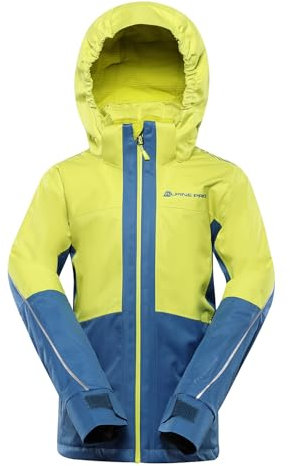 ALPINE PRO REAMO Jungen Skijacke mit Kapuze, Wasserdichte und Atmungsaktive Winterjacke für die Berge und Outdoor-Aktivitäten
