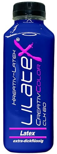 500 ml Lilatex farbiges Creativ-Latex extra-dickflüssig Flüssiglatex/Farblatex/Latexmilch/Naturlatex (dunkelblau)