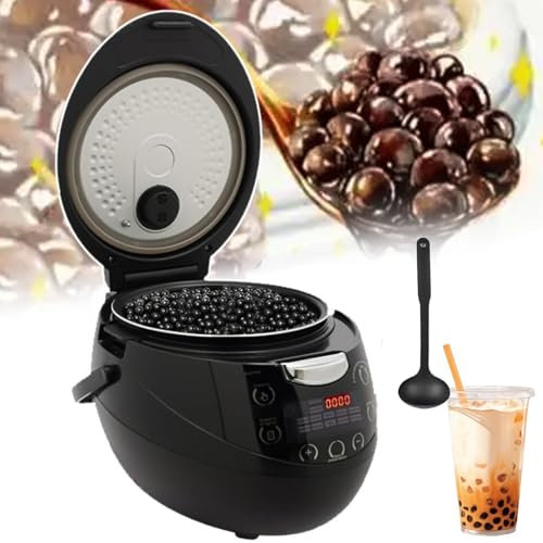 MáQuina AutomáTica Comercial Pearlscooker 6l/8l -MáQuina Inteligente Para Preparar Tapioca+Cuchara,950w/1350w, Ideal Para Tiendas Té Con Leche,Restaurantes,Postres Y Bares.,8L1350W