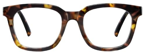 Jectieey Blue Light Blocking Glasses for Women Men,Oversize Fashion Squre Anti Eyestrain Glasses for Computer Gaming/Reading/TV(tortoise)