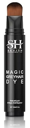 SEVICH Grey Hair Dye Brush Pens - Hair Root Touch Up Temporary White Hair Cover for Solon Home 20ml Darkbrown