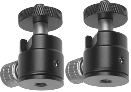 LABRIMP 2piezas Cabeza De Bola De Esférica De Aleación De Aluminio Soporte De para Trípode De Cámara Giratorio para Proyector y Cámara