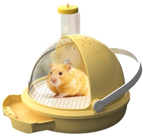 Transport Box with Removable Transparent Drawer - Small Animal Transport Box for Travel - For Chinchilla Sugar Bag Desert Gerbil Bearded Dragon Small Animal Trip