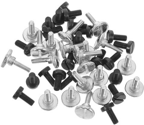 IWOWHERO Set 60 Viti per Macchine da Cucire con Viti a Testa Zigrinata e Vite del Piedino Premistoffa Componenti Metalliche di Fissaggio per Manutenzione Kit Riparazione per Cucito
