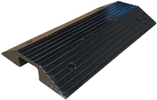Door Sill Ramp, 3 Inch Access Ramp for Wheelchairs and Scooters, Features Inner Groove for Cable Protection, Mobile Doorway Step