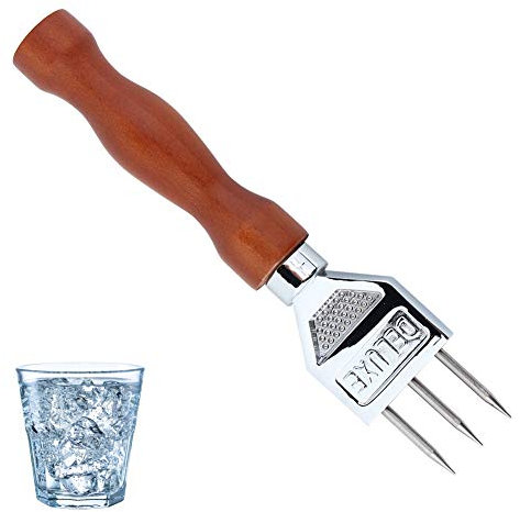 Jeffergarden Eispickel, Eis Meißel Edelstahl EIS Meißel mit Holzgriff Entfernung Pick Crushed Ice Chipper Ice Pick EIS Werkzeug Küche Werkzeug EIS Barware Barkeeper Tool Wiederverwendbar Bar Zubehör