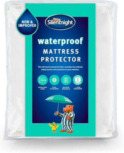 Silentnight New Waterproof Mattress Protector - Luxury Quilted Super Soft Pad Protect Your Bed Against Spillages - Hypoallergenic Machine Washable Protectors, King