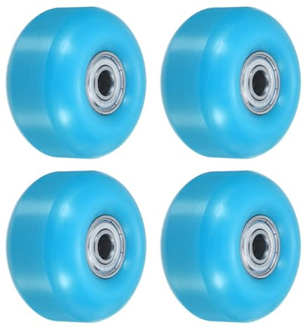 PATIKIL 52mm Skateboard Wheels with Bearings, 4 Pack Street Wheels for Skateboards Cruiser Wheel Replacement 95A, Blue Golden