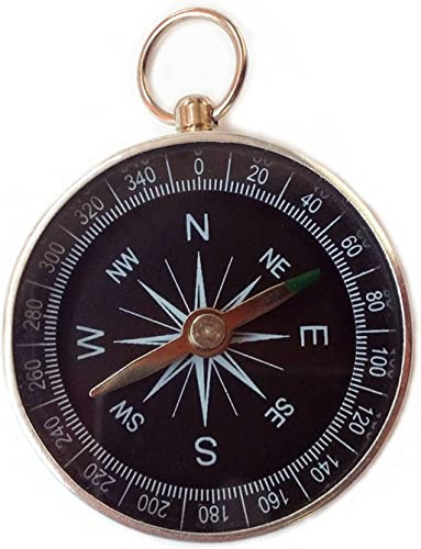 Brújula de Bolsillo,Retro Brújula,brujula de orientacion,Aire Libre Herramientas de navegación,Mini brujula portatil de Aluminio diámetro de 44mm,para Acampada Senderismo Navegación,1PC
