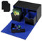 kieyeeno Deck Box für Magic the Gathering Karten, Magnetische Kartenbox Leder Spielkartenbox für Mehrere Karten, Leder Deckbox Aufbewahrungsbox Kompatibel mit MTG TCG CCG (BLAU)