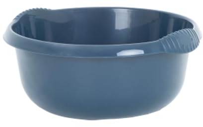 TENLITE High Grade Plastic Dish Washing Up Bowl, Kitchen Basin Bowl Sink Tidy Organiser Wash Tub Space Saving for Home & Kitchen (Midnight Navy, Small 28cm Diameter)