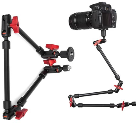 CYTGOUPER 31 Pulgadas Trípode Superior Montaje de Escritorio para cámara Brazo articulado, con Rosca de 1/4 Pulgadas 3/8 Pulgadas, Soporte de Escritorio de aleación de Aluminio con rotación de 360​​°