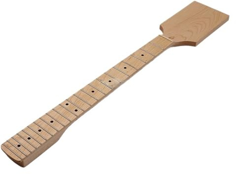 Gitarrhals DIY Ersättning Paddel Elektrisk Gitarrhals 22 Fret Lönnträ Matt DIY Tillbehör(Wood color)