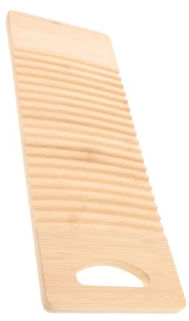 Totority Washboard for Boys and Girls Beechwood Mini Hand Washing Tool for Laundry Boy Girl-Friendly Clothes Scrubbing Board for Learning Household Chores Vintage Style Laundry Decor