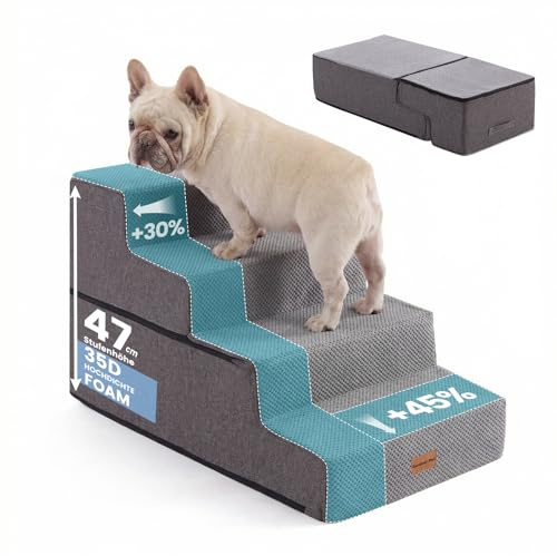 Gardner Pet Scala per Cani Piccola, 4 Gradini, Grigio