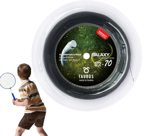 Carrete De Cuerda De Bádminton - Cuerda De Raqueta De Alta Elasticidad De 656 Pies Y 0,70 Mm | Reemplazo De Cable De Color Brillante Para Atletas, Profesionales, Aficionados, Juegos Recreativos En Int