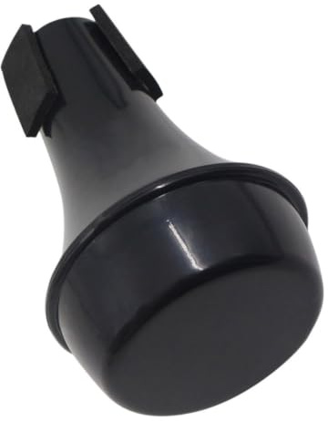 ROMISBABA Silenciador para Trompeta Abs Negro, Mini y Semi Cerrado, Reduce Volumen y Suaviza Sonido para Práctica y Principiantes