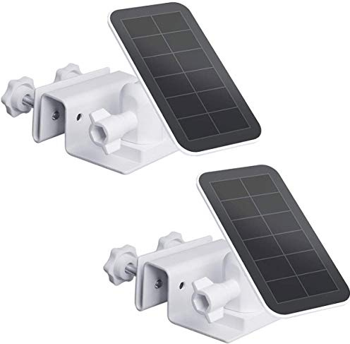 HOLACA Dachrinnenhalterung Kompatibel mit Arl o Solarpanel/Pro 4/3/2/Ultra/Essential Kamera, Reolink Argus Pro/Argus 2, für Kamera & Solarpanel mit 1/4-Zoll-Gewinde, Weiß | 2 Stück