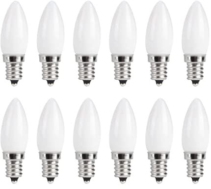 Natudeco 10Pcs E12 LED Lampadina Candelabro Lampadine Lampada da parete a spirale Lampada da parete Lampadina bianca calda Lampada a lume di candelaessorio per la casa Car Cabinet Illuminazione'hotel