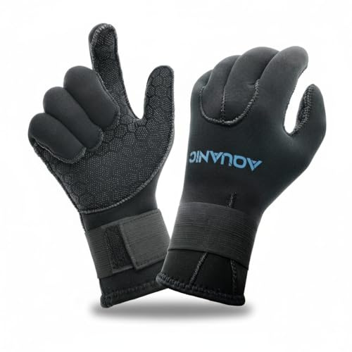 nitescuba Neoprene Gloves 3mm Diving Golves Anti-Slip, Wetsuit Gloves with Adjustable Strap for Diving Scuba, Snorkeling, Surfing, Kayaking and Ice Fishing (Small)