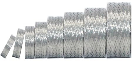 EMI RFI Shielding Wire Loom Metal Tinned Copper Grounding Braided Sheathing Cable Sleeve Mesh ESD Protection Flat Tubular Expandable (3/4 W(0.48 ID)-9FT)