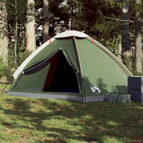 Tino Tech Tente de camping dôme pour 4 personnes - 240 x 210 x 132 cm - Vert - Coupe-vent - Tente de camping familiale - Grande tente à lancer - Tente de festival - Tente de trekking en polyester