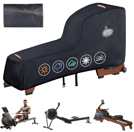 Funda de remo, 420D resistente para equipo de fitness Concept 2, impermeable, resistente al viento, 2 asas, accesorios incluidos