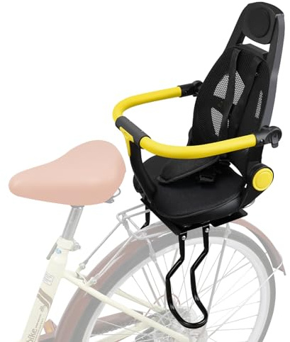 OUSEXI Rear Child Bike Seat, Kids Bicycle Back Seat ，Safe Rear Mount Child Bike Seat Fits All Bicycle Rear Frames, for 2-5 Years Old, 60lbs