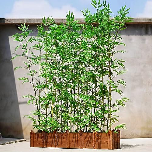 LYDZT Planta de bambú Artificial, árbol de bambú Falso para Patio con Base de Madera, Valla de jardinería para Exteriores, Hotel, guardería, Restaurante, casa de Campo, terraza, jardín, librerías,