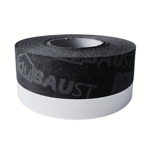 dubaust Fensteranschlussband Fensterband Fensterdichtfolie Fensterdichtband Innen Aussen Luftdicht Schlagregendicht mit Selbstklebestreifen vers. Breiten 30m Rolle (Aussen 70mm, 1)