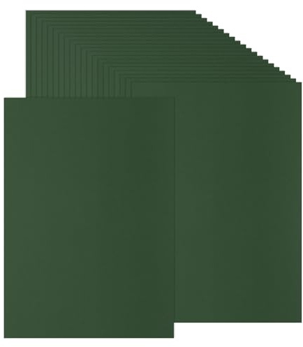 PATIKIL 50 ark färgat A4-papper 230 Gsm, mörkgrönt | Tjockt kartongpapper tryckt färgat papper för gör-det-själv-hantverk scrapbooking korttillverkning