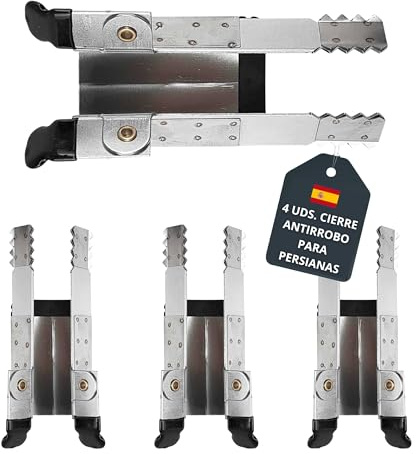 Pinzas para Bloquear Persianas, Cierre Antirrobo para Persianas, Acero Inoxidable – Alta Resistencia y Seguridad Casa, Packs de 2, 4 o 8 uds. de Pinzas de Bloqueo Persianas Antirrobo (4 UDS)
