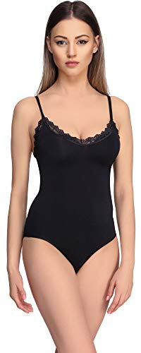 Merry Style Body Justaucorps sans Manches Femme MS10-286 (Noir, M)