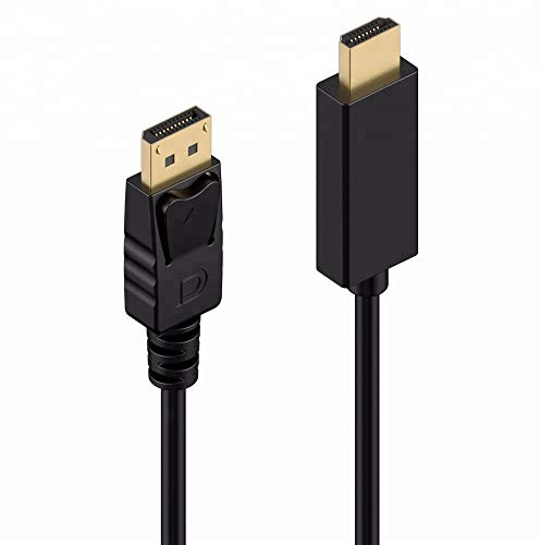 Excalibur - DisplayPort DP to HDMI Gold Plated Cable Lead Wire 4K UHD Ready 1080p Laptop (1 Metre)