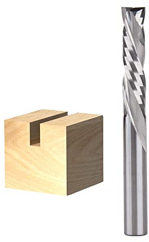 Sinoprotools Spiralnutfräser 8mm schaft/VHM Schaftfräser/45 mm Schnittlänge Spiralfräser/CNC Fräser for Oberfräse/Kompressionsfräser Zweischneidige für Holz (2+2 Flöten)