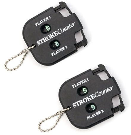 Golf Score Zähler Stroke Counter, Golf Ergebnis Zähler, Golf Ergebnis Indikator, Handzähler Zähler, 2 Stücke Punktezähler Golf Ergebnis Indikator, Golf Score Zähler mit Schlüsselkette, Score Counters