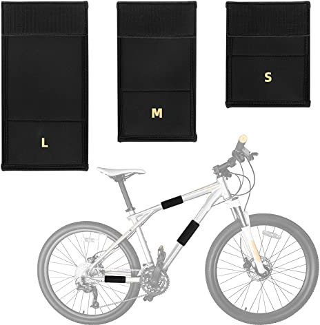 XTDMJ Fahrrad Rahmenschutz, 3er Set Rahmenschutz Fahrrad Neopren Schutzhülle für Fahrradträger, Carbon Rahmen Schutz Fahrrad Zubehör Befestigung Schutz vor Kratzern