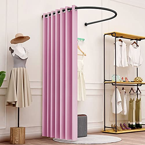 Mobile Dressing Changing Room U-Type Track Locker Room Wall-Mounted Fitting Room Simple Sun Shade for Office Outdoor Activities (Color 9 100X95CM)