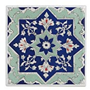 Fabulous Carreau Ceramique Décoratif - Ornement Floral Retro Motif Baroque Art Nouveau - 4,5 x 4,5 cm